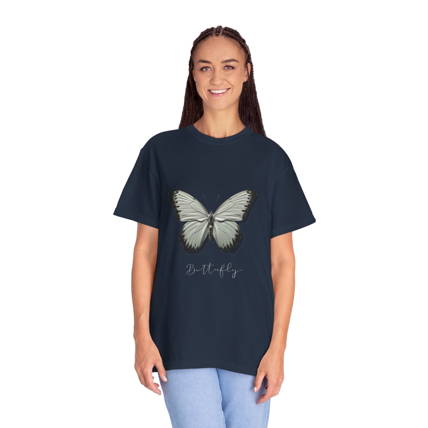 Butterfly Unisex Garment-Dyed T-Shirt – Nature-Inspired Casual Wear