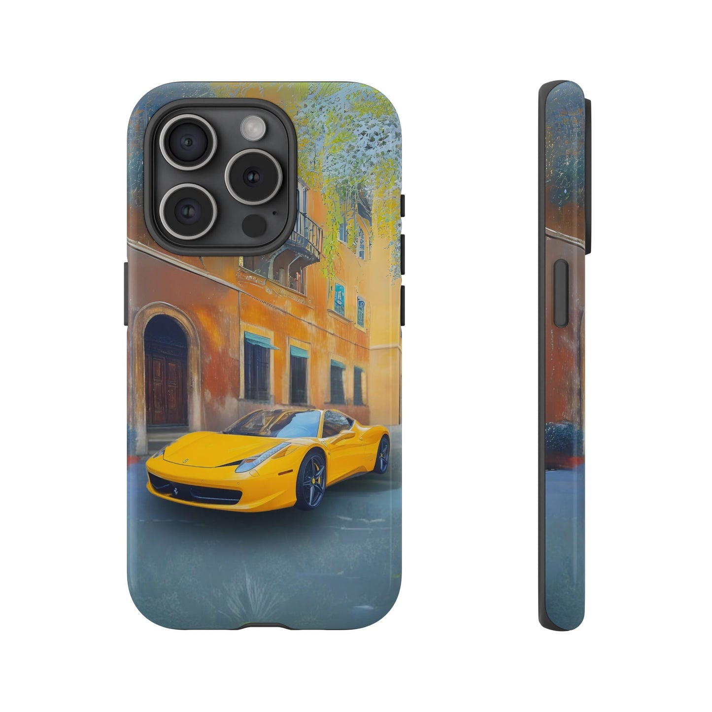 Ferrari Yellow Tough Phone Case - Stylish and Durable