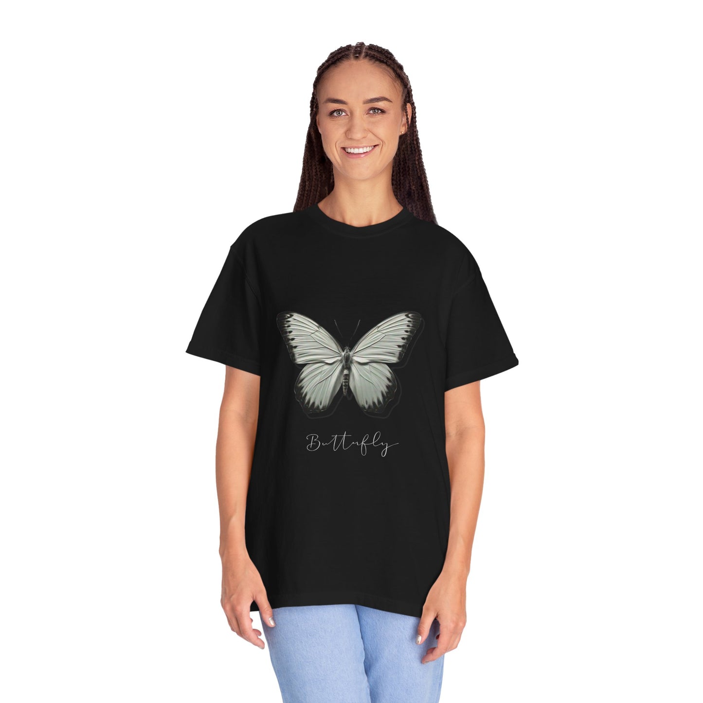 Butterfly Unisex Garment-Dyed T-Shirt – Nature-Inspired Casual Wear