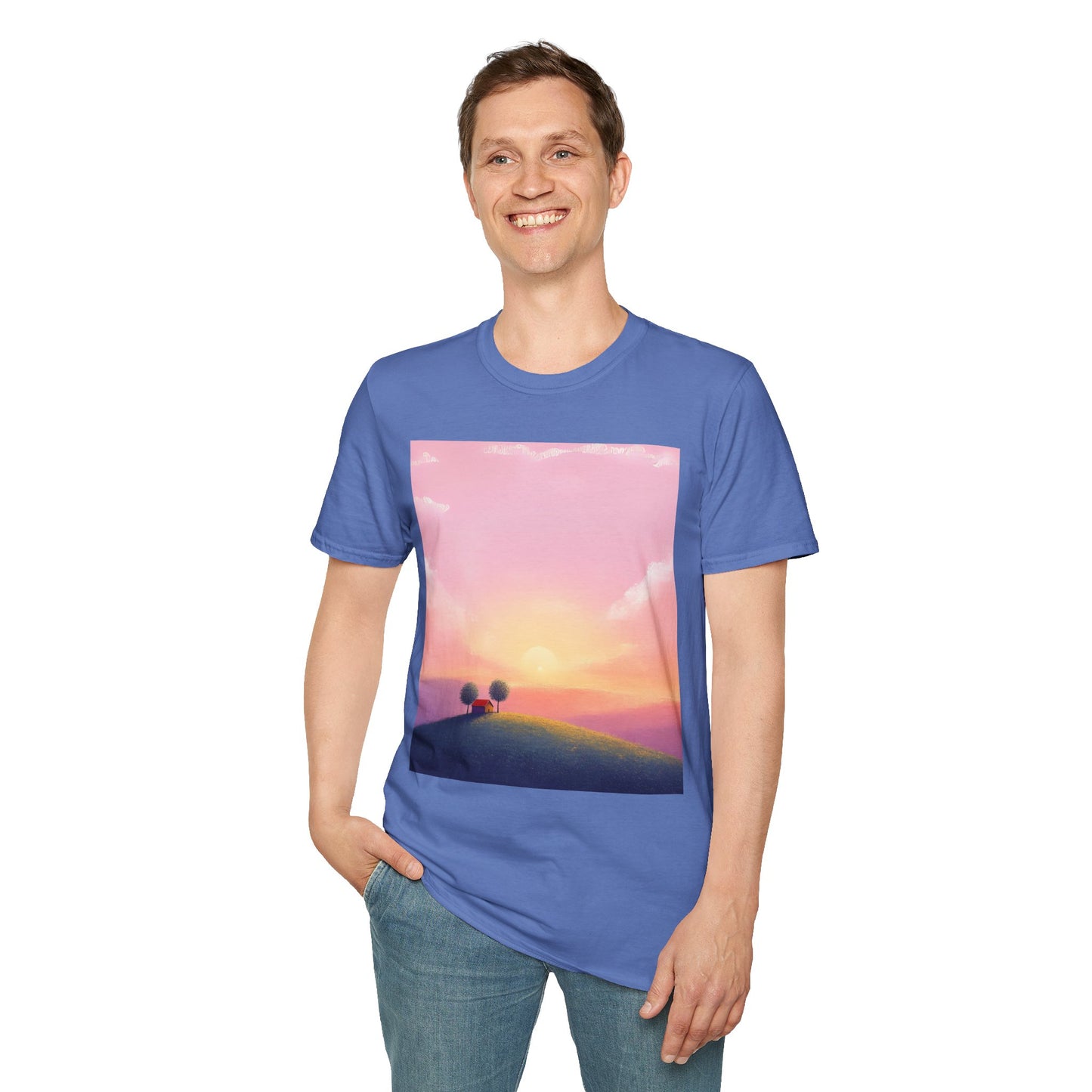 Serene Sunset Unisex Softstyle T-Shirt - Perfect for Nature Lovers